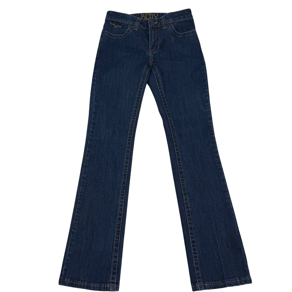 Kimes Ranch Betty Jeans Womens 0/32 Dark Wash Bootcut Denim Made in USA Cowgirl